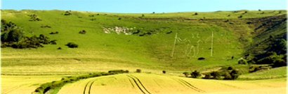 Fields with Long man of Wilmington