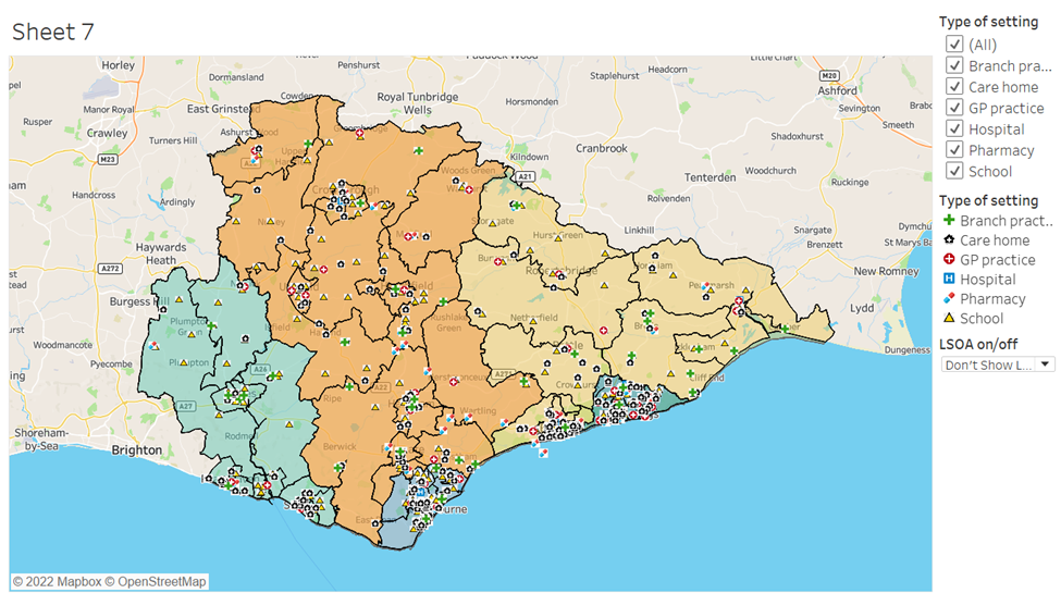 East Sussex Health and Care Tableau Mapping Tool